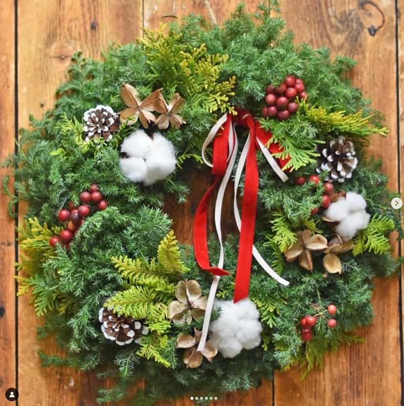 クリスマスリース、クリスマススワッグ手づくり教室